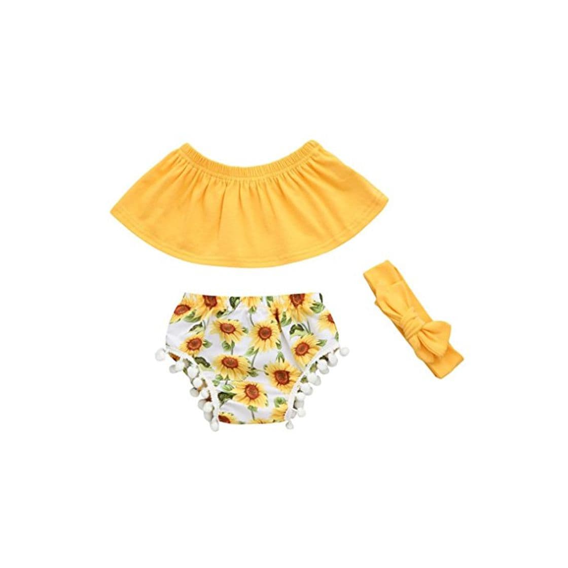 Product Fossen Bebe Ropa Verano - Girasol Tops y Encaje Pantalones Corto con