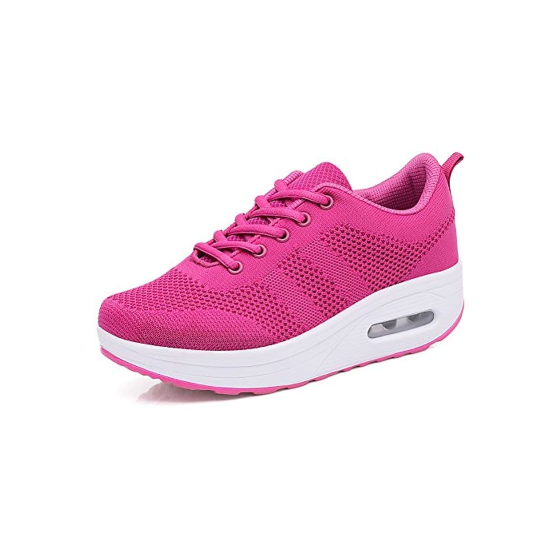 Producto Mujer Zapatillas de Deporte Cuña Zapatos para Correr Plataforma Sneakers con Cordones