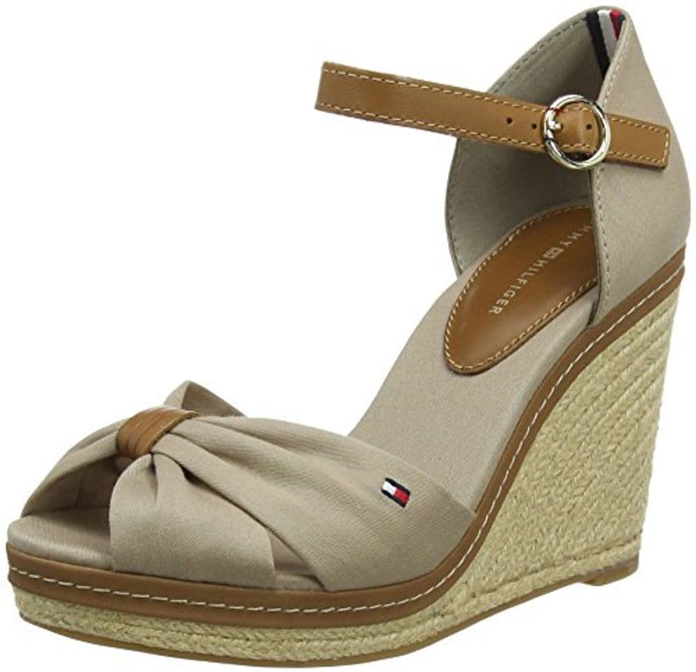 Producto Tommy Hilfiger Iconic Elena, Alpargatas de Cuña Mujer, Beige