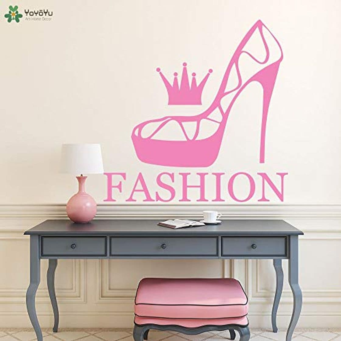 Producto Handaxian Tatuajes de Pared Vinilo Artista decoración del hogar Pegatina Moda Zapatos calcomanía salón de Belleza Cartel Chica Mujer Desmontable Mural 42X43cm