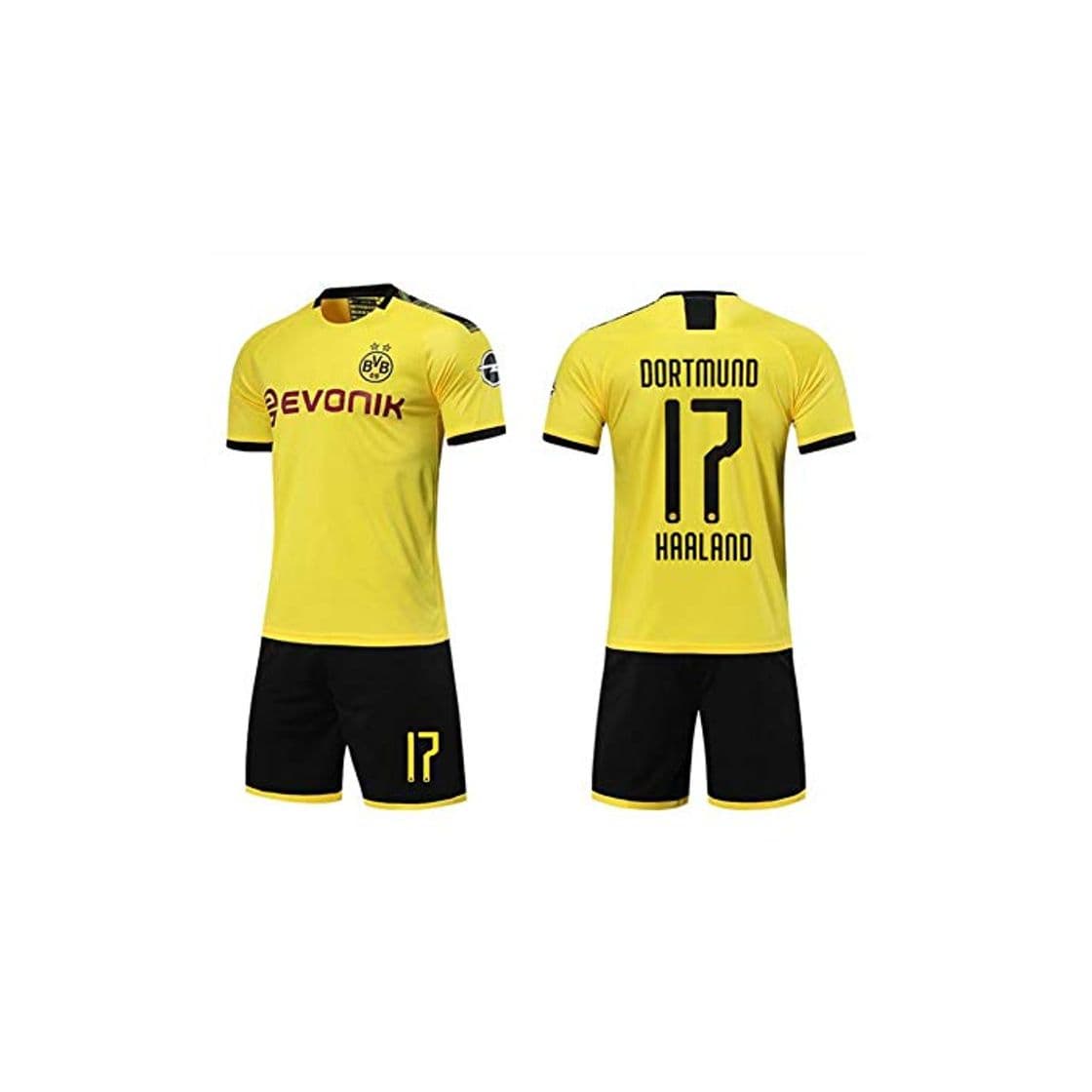 Producto PAOFU-2019-2020 Borussia Dortmund Erling Braut Haaland # 17 Camiseta de Fútbol Conjuntos