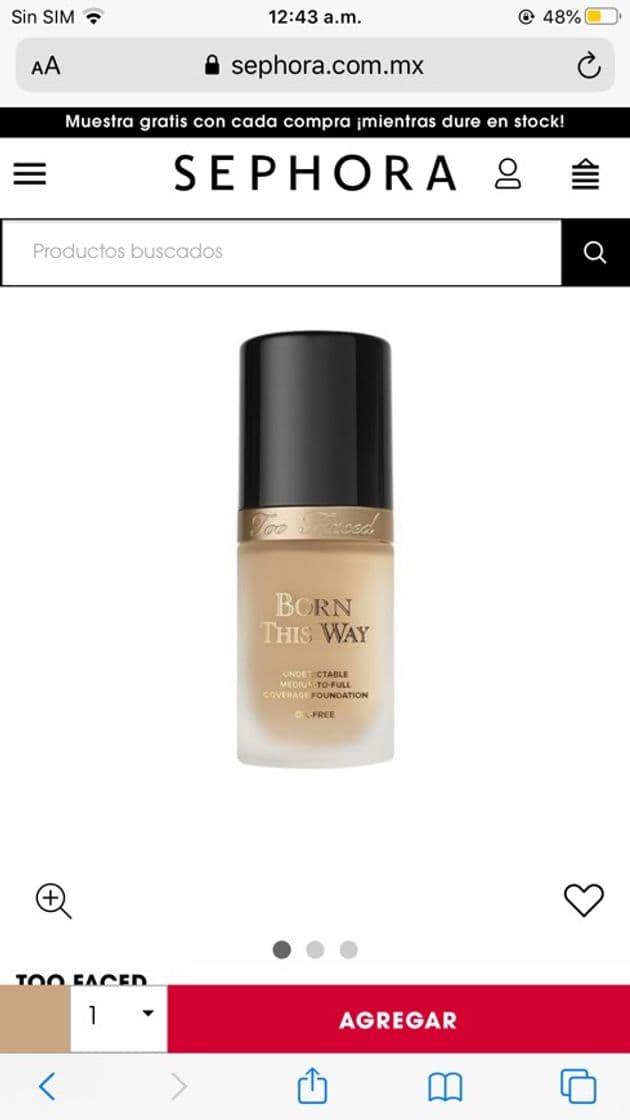 Producto Born This Way Foundation - Too Faced