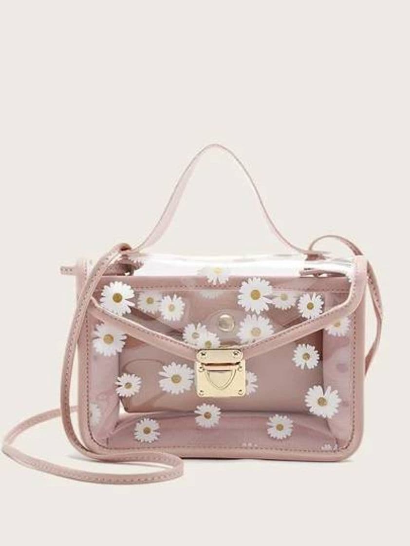 Moda Cartera Floral Rosa 