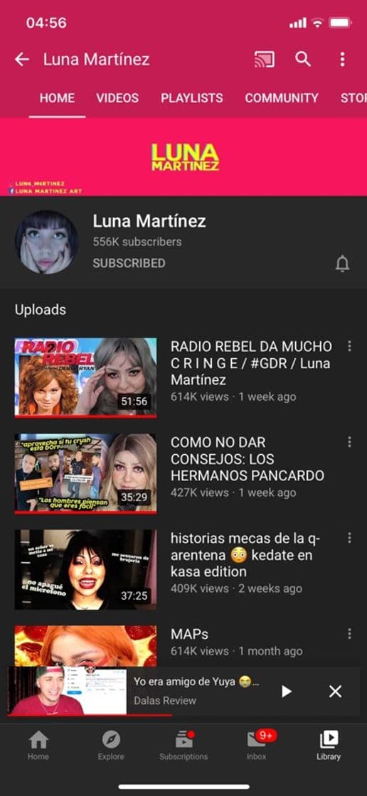 Moda Luna Martínez en YouTube