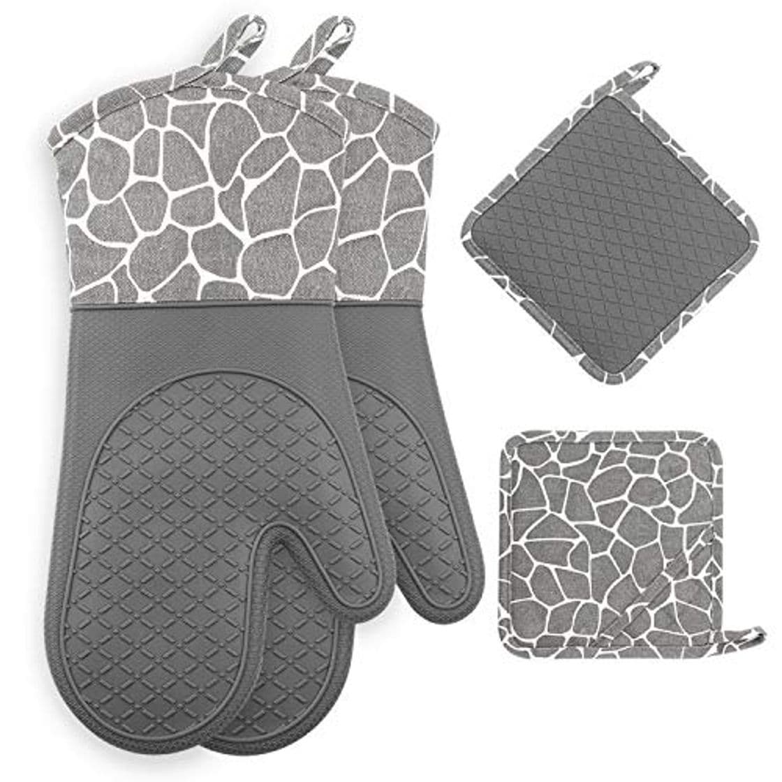 Product Gesentur Guantes y agarraderas para Horno, Guantes Resistentes al Calor, Guantes de