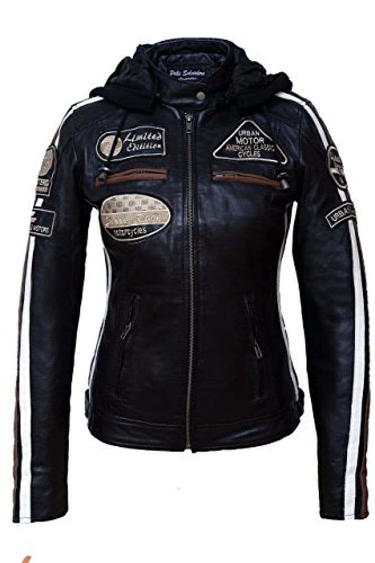 Fashion Chaqueta Moto Mujer de Cuero Urban Leather UR-152 '58 LADIES'