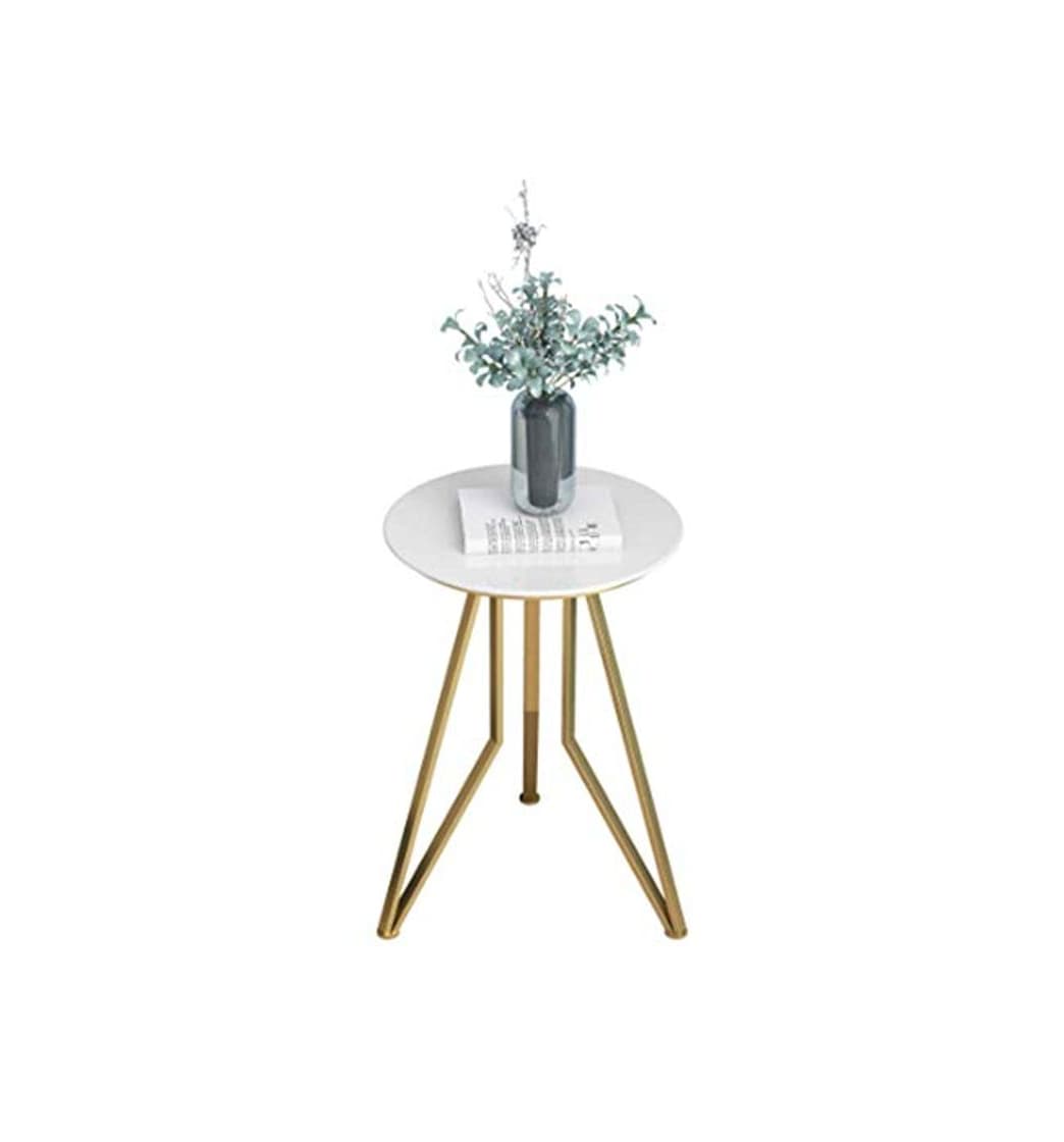 Producto STO Nordic Simple Wrought Iron Marble Side Sofa Corner Living Room Golden Small Coffee Table Creative Small Round Table