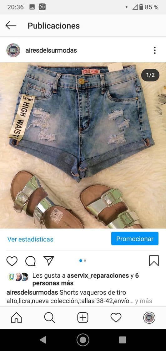 Fashion Shorts vaqueros cintura alta