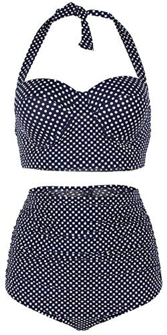 Fashion ChayChax Mujer Bikinis de Dos Piezas Conjuntos Retro Polka Punto Traje de