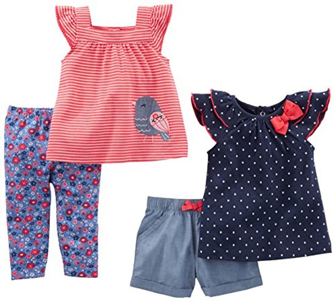 Moda Simple Joys by Carter's - Conjunto - para bebé niña azul Navy