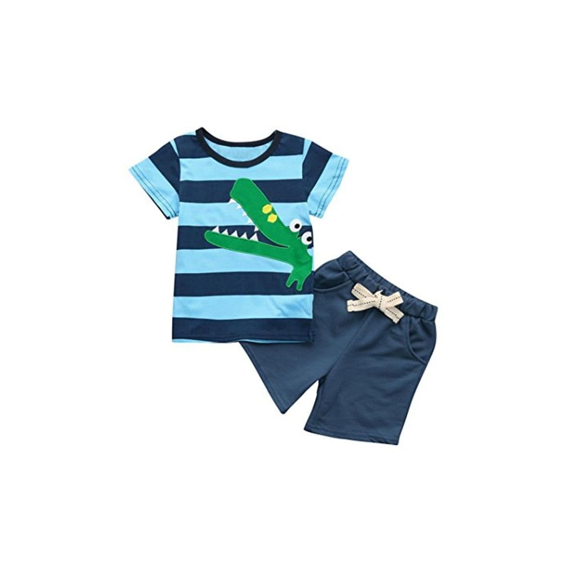 Producto Fossen Ropa Niño Bebe 1-6 años Verano Conjuntos Dibujos Animados de cocodrilo