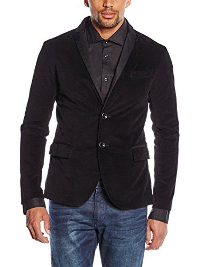 Moda Armani Jeans Americana Hombre Negro ES 42