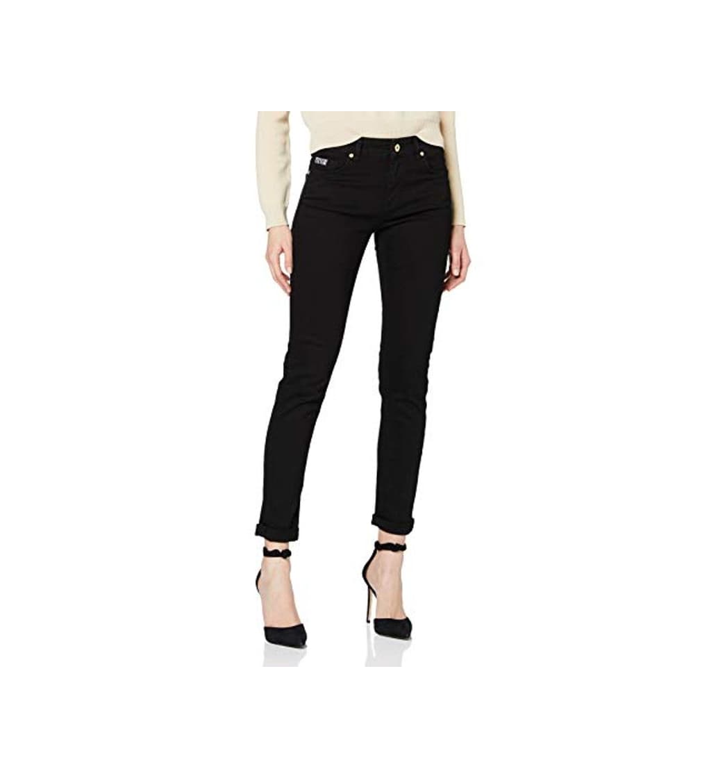 Moda VERSACE JEANS COUTURE Lady Trouser Vaqueros Skinny, Negro