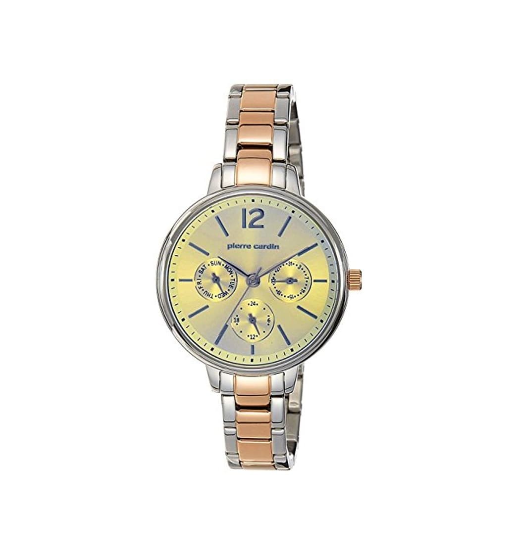 Moda Pierre Cardin Reloj Multiesfera para Mujer de Cuarzo con Correa en Acero Inoxidable PC107592F08