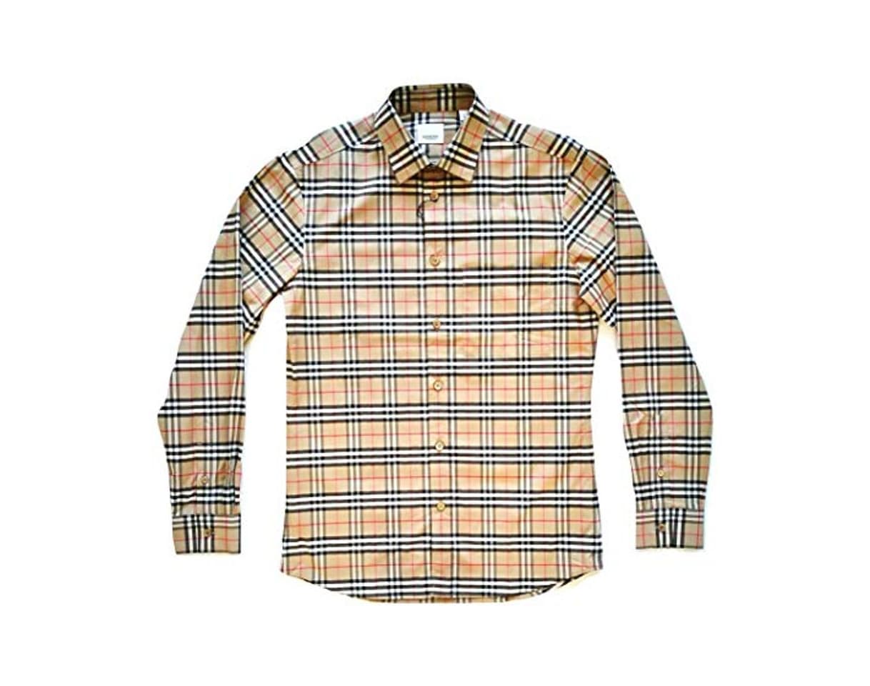 Moda Burberry 80209661 - Camisa de manga larga de algodón para hombre