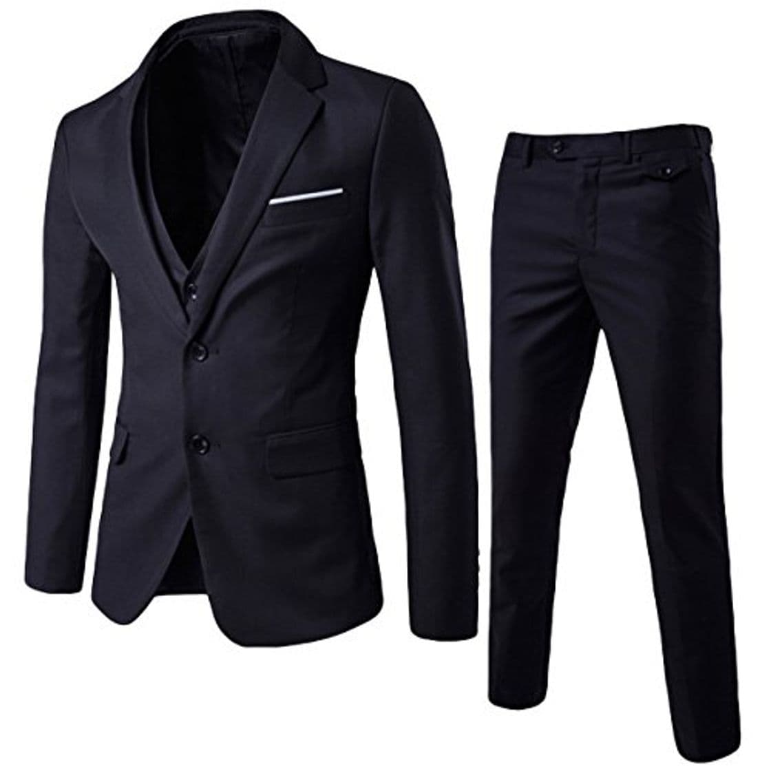 Moda Traje de 3 piezas para hombre Allthemen