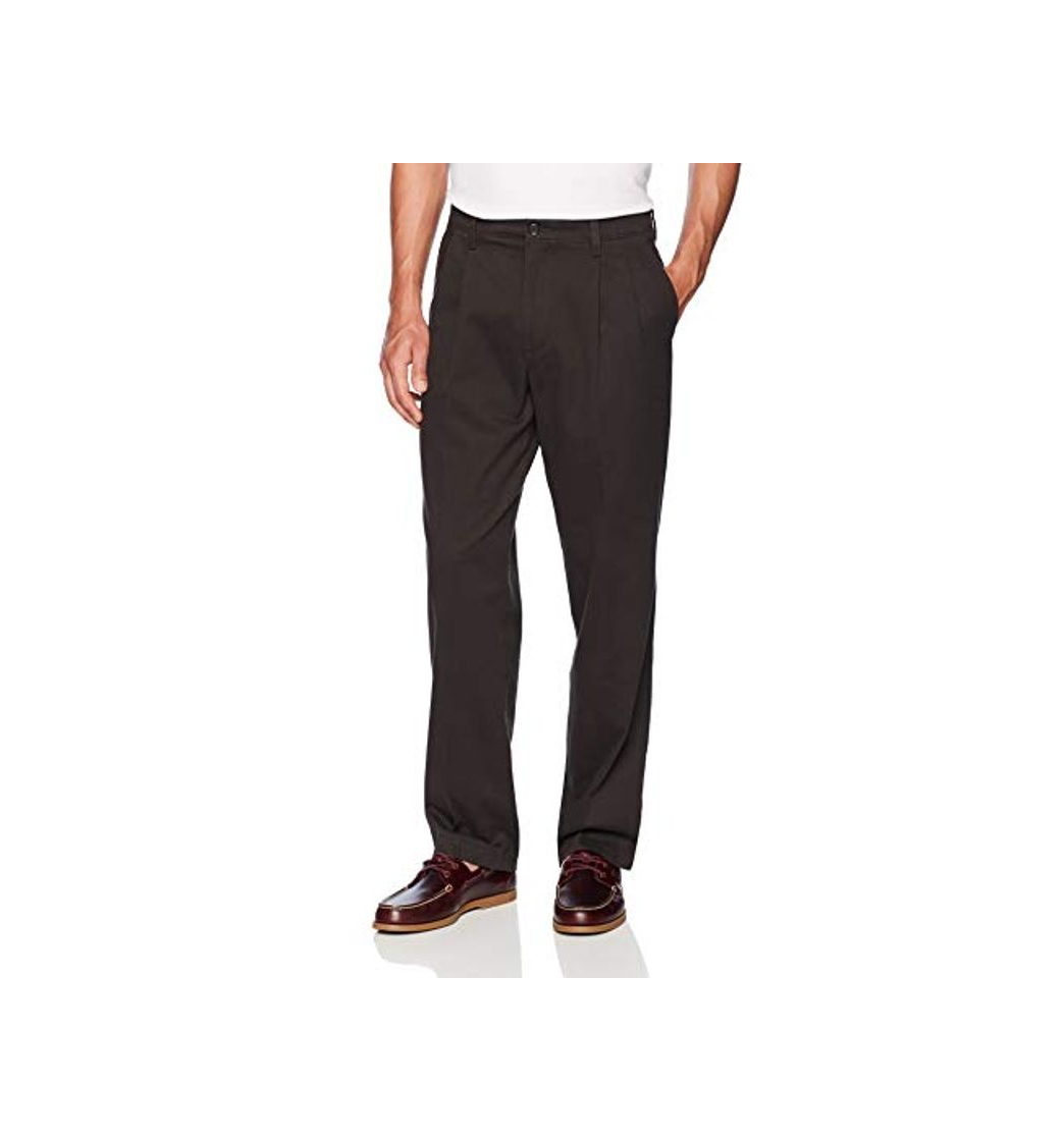 Moda dockers Easy Khaki Classic Fit Pant-Pleated D3 Pantalones de Tiempo Libre, Granos