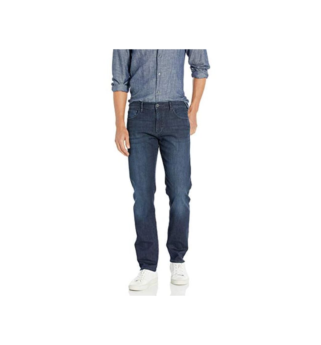 Moda Armani Exchange Cotton Stretch Blue Indigo, Straight Vaqueros, Azul