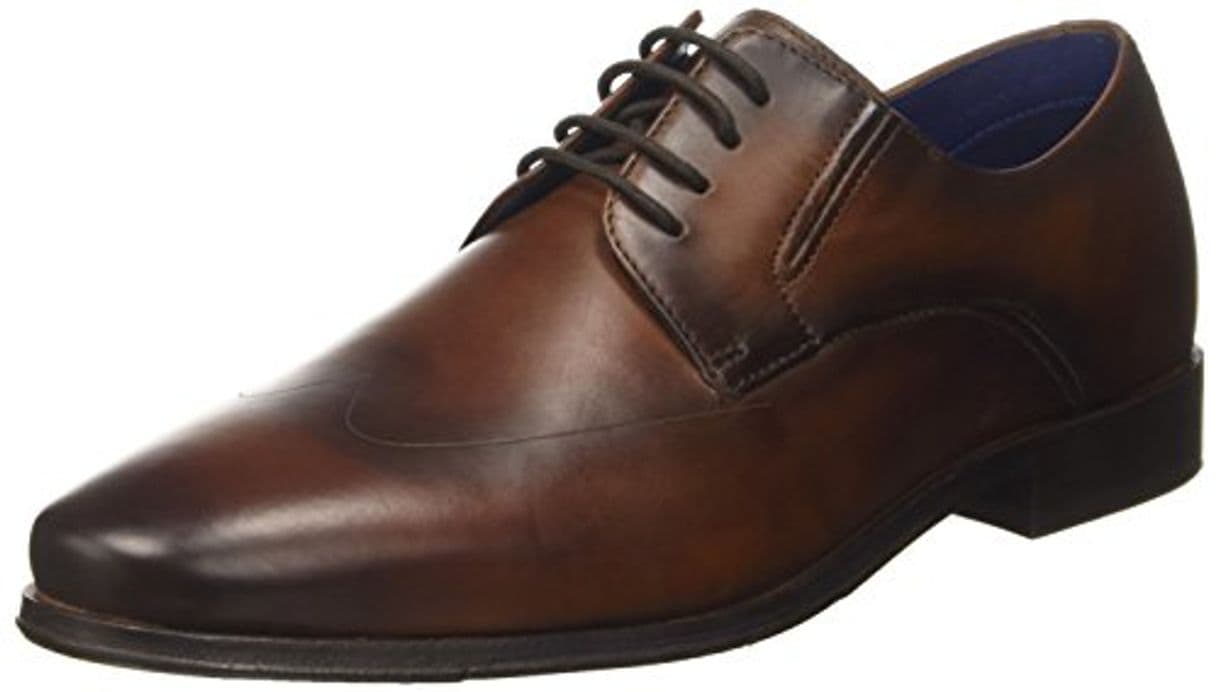 Moda Bugatti 311453021100, Zapatos de Cordones Derby para Hombre, Marrón