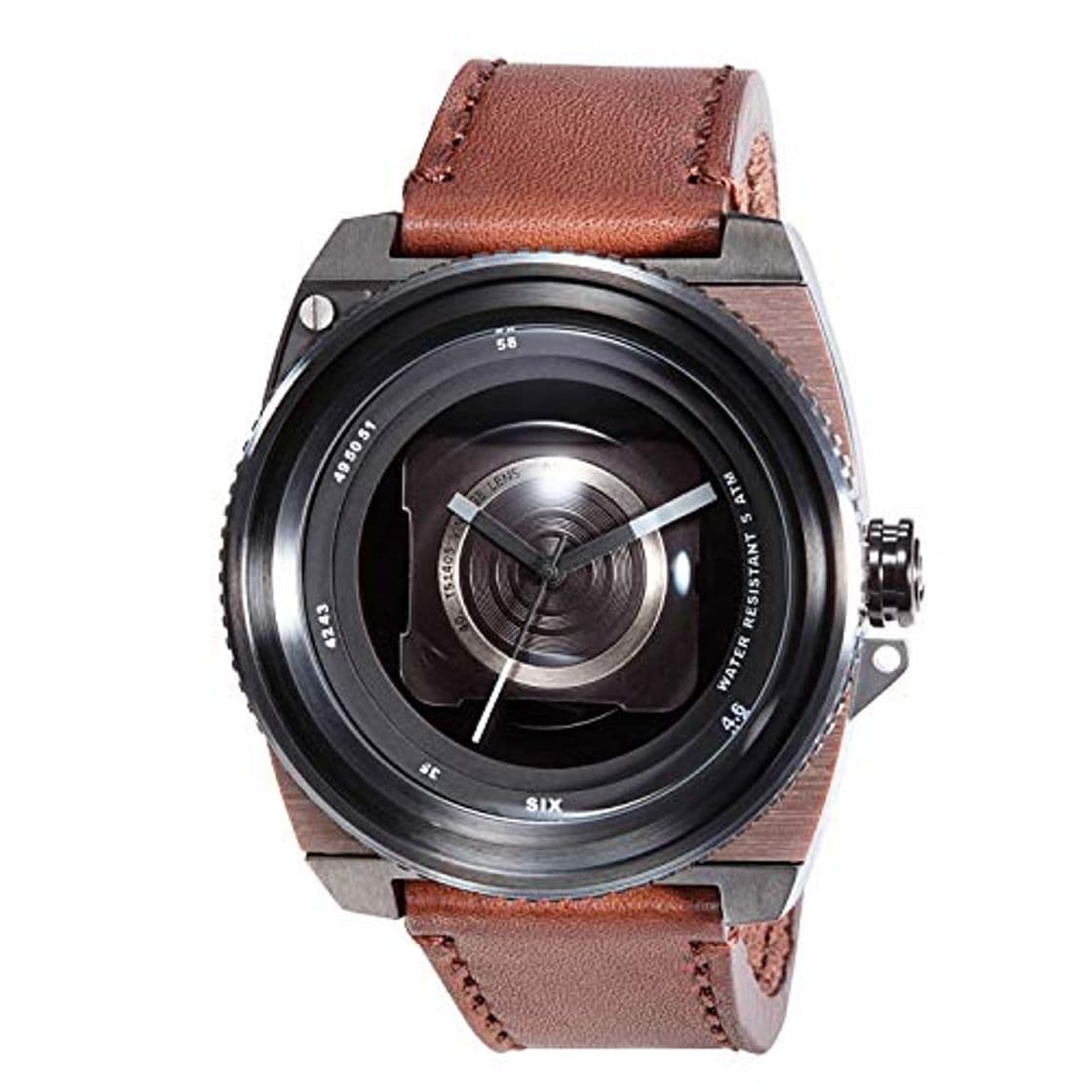 Moda Montre Tacs Vintage Lens Marron