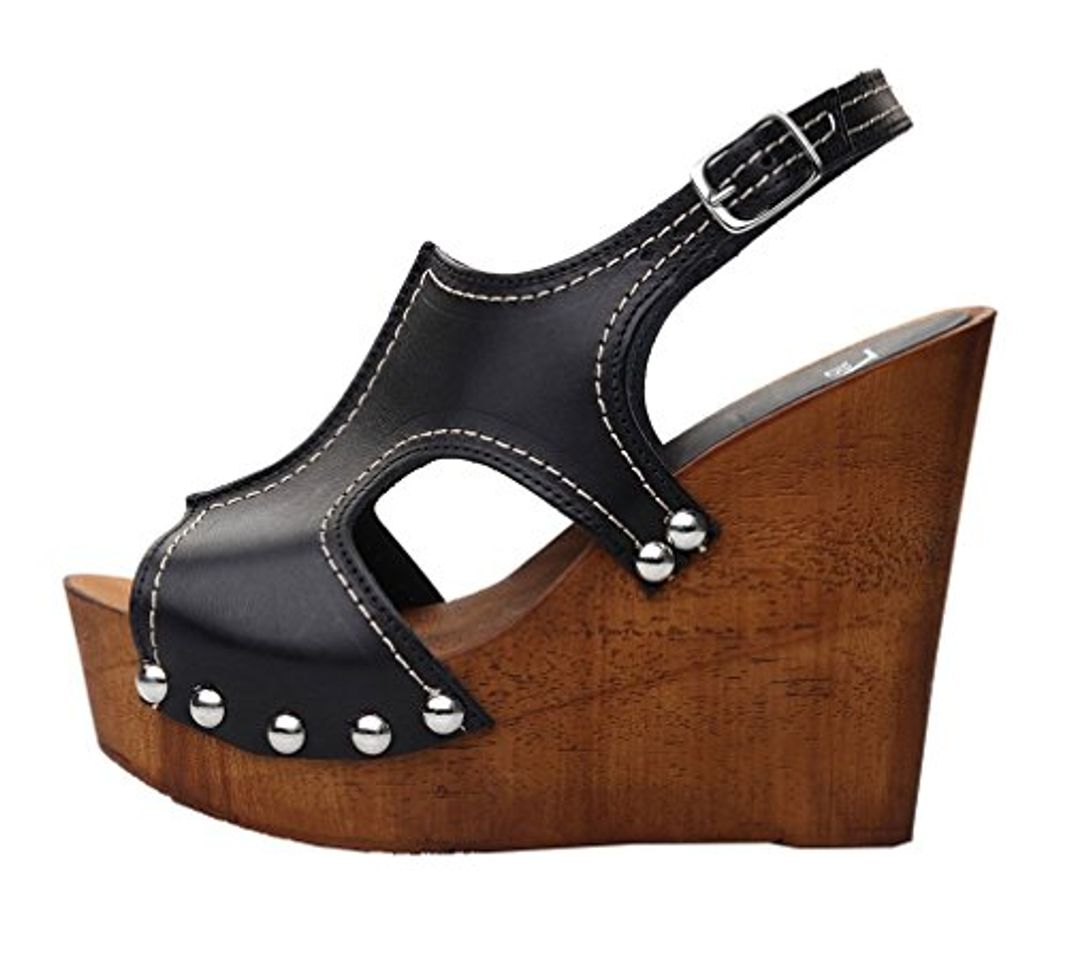 Moda Versace - Sandalias de Vestir de Piel para Mujer Negro Negro