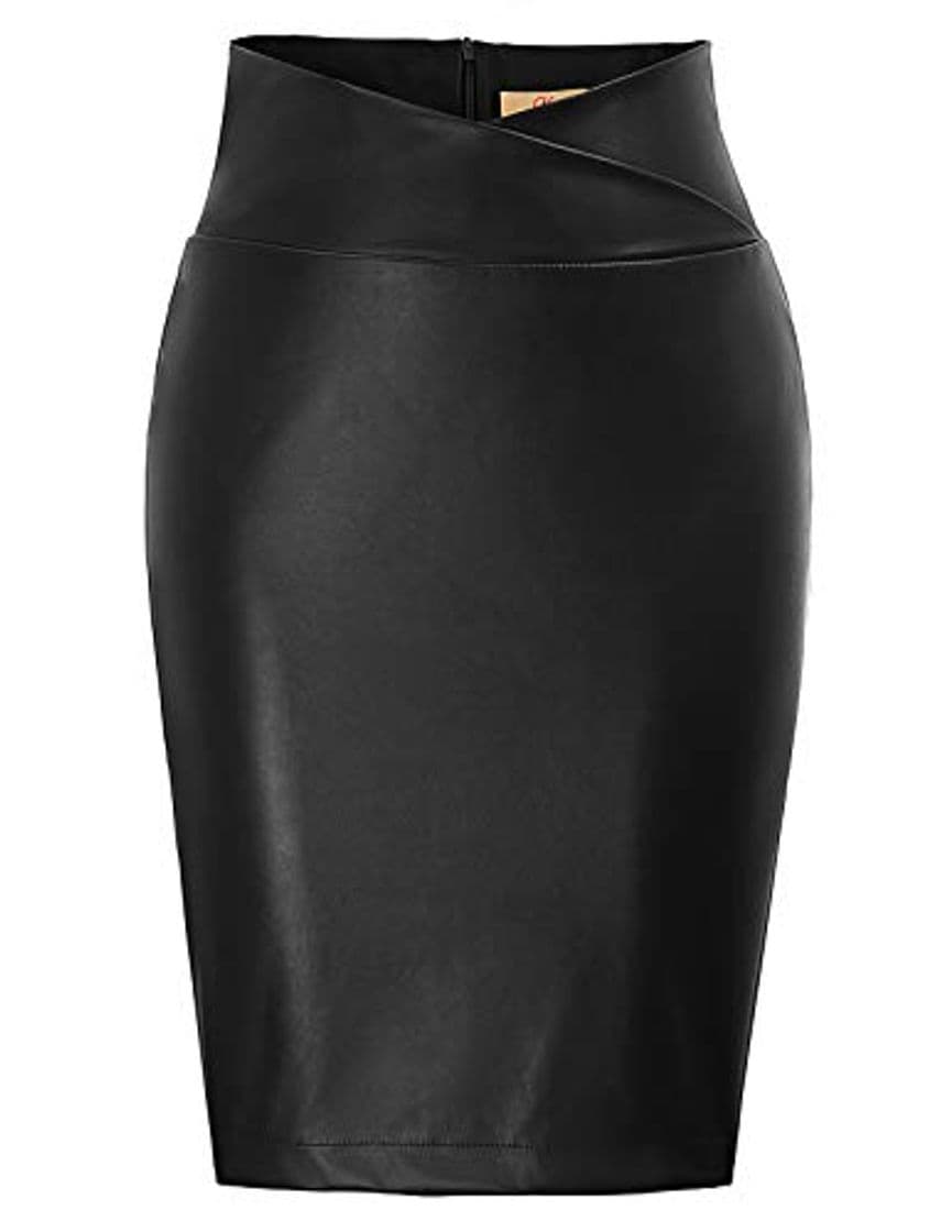 Moda GRACE KARIN Mujer Falda de Cuero para Mujer Bodycon Falda Tubo para