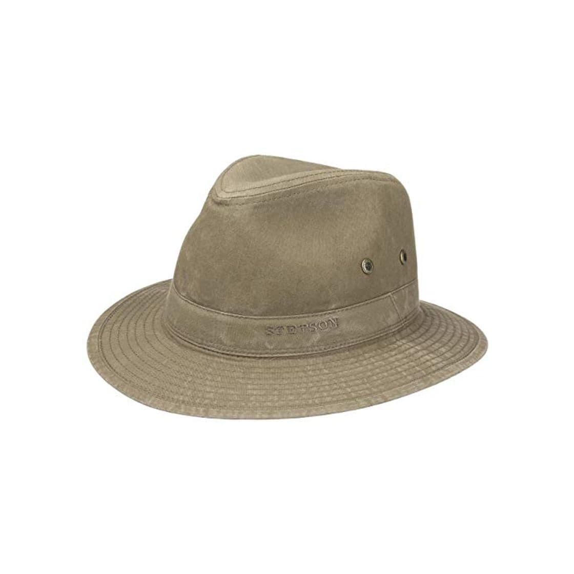 Moda Stetson Sombrero Organic Cotton Traveller Hombre - de Tela Sol con Forro