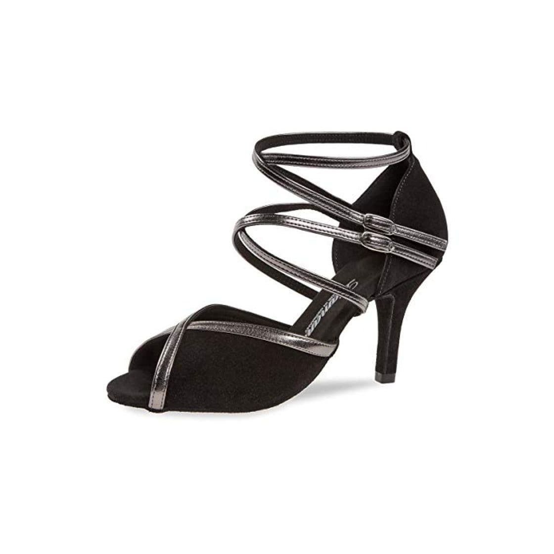 Moda Diamant Mujeres Zapatos de Baile 178-058-501 - Ante Negro