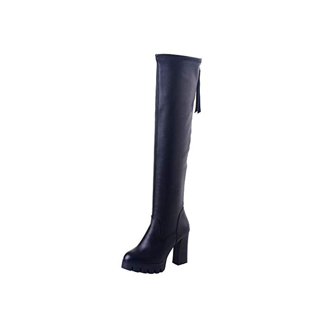 Moda ZARLLE_Botas Botines de Mujer Zapatos Mujer Zapatos tacón Ancho Mujer Botines Mujer Negros Botas De Tacón Botas OtoñO Invierno Boots Botas Estiletes por Encima Rodilla Alto Botas