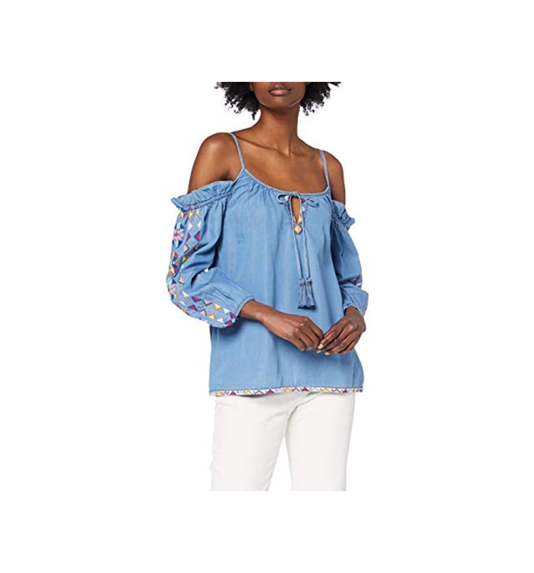 Moda Pepe Jeans Halle Blusa, Azul