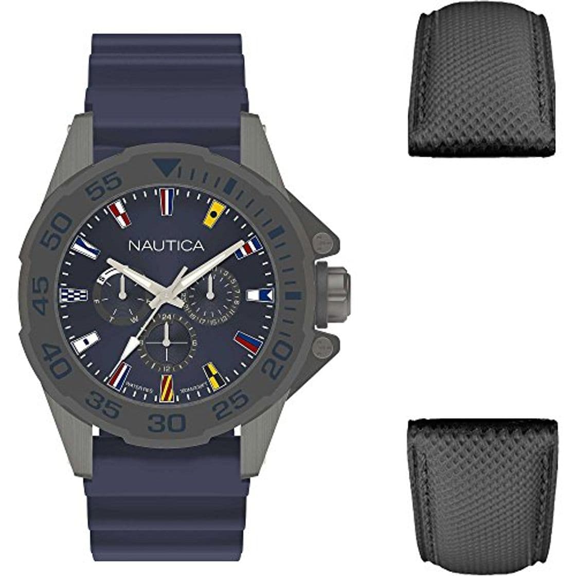 Moda Nautica Reloj Analogico para Hombre de Cuarzo con Correa en Silicona NAPMIA008