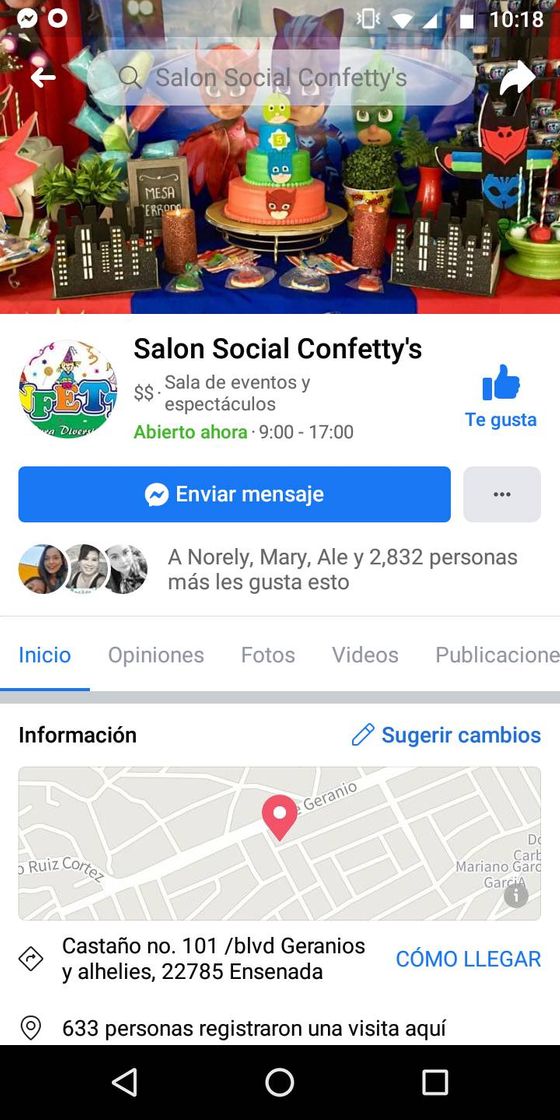 Lugar Salon Social Confetty’s