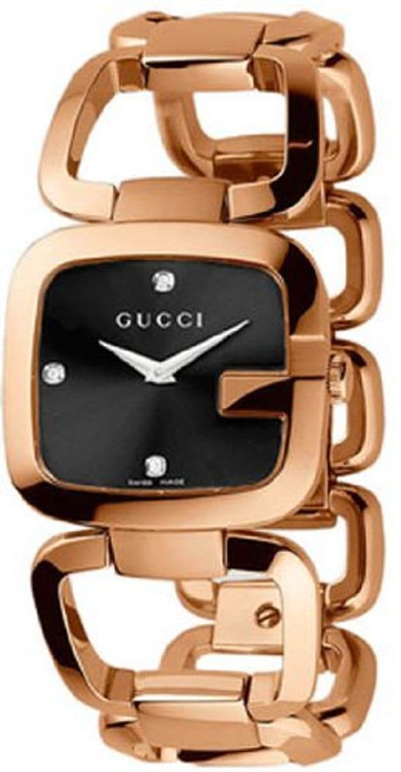 Moda Mujer reloj Gucci YA125409 Rose oro tono acero inoxidable G