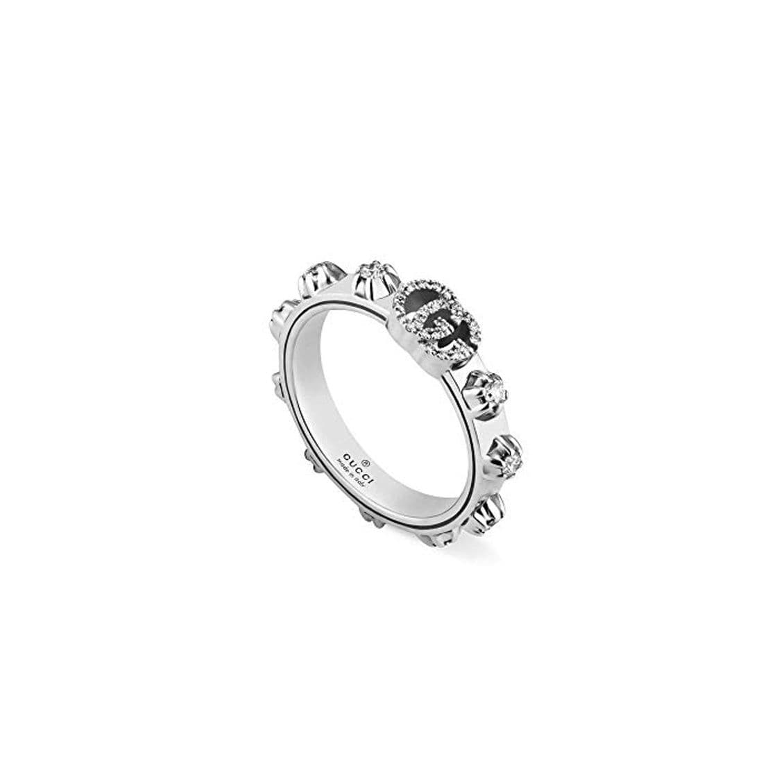 Producto Gucci Anillo Runnig G Oro Blanco y Diamantes YBC554303001015