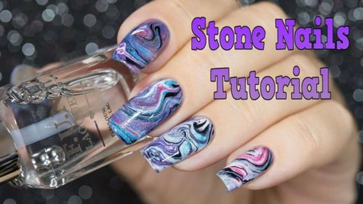 Moda Tutorial nail art efecto piedra