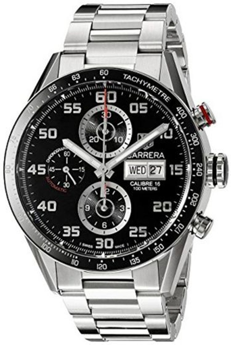 Place TAG Heuer Reloj analógico para Hombre de con Correa en Acero Inoxidable