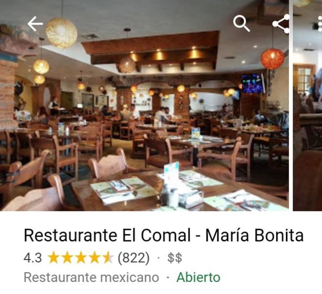 Restaurantes Restaurante El Comal - María Bonita