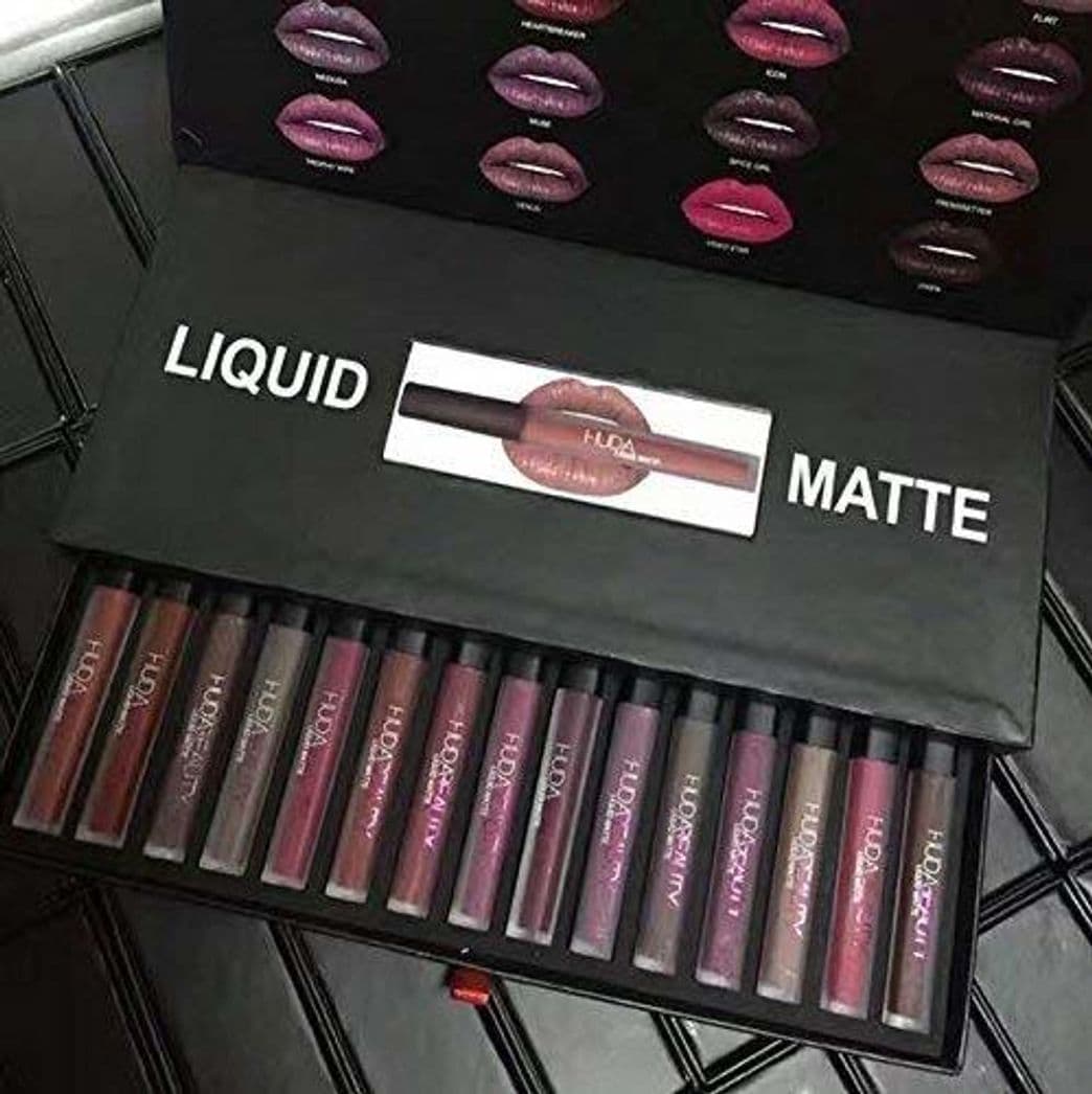 Beauty whobabe huda16 Lippenstift Juego 16 Matte brillo de labios Colores 16