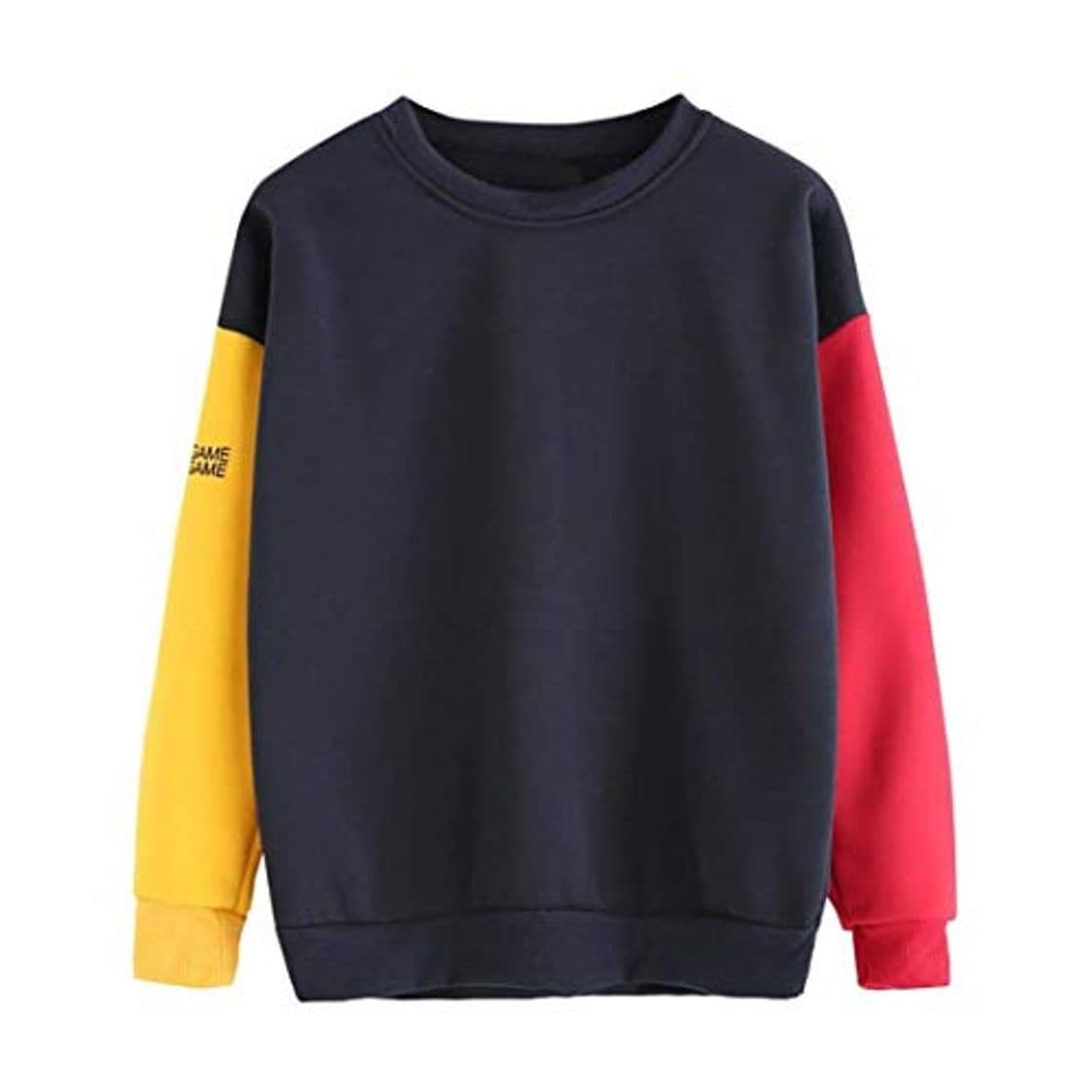 Fashion Sudadera para Mujer Pullover Tops College Manga Larga Blusas Vintage Tops Camisa