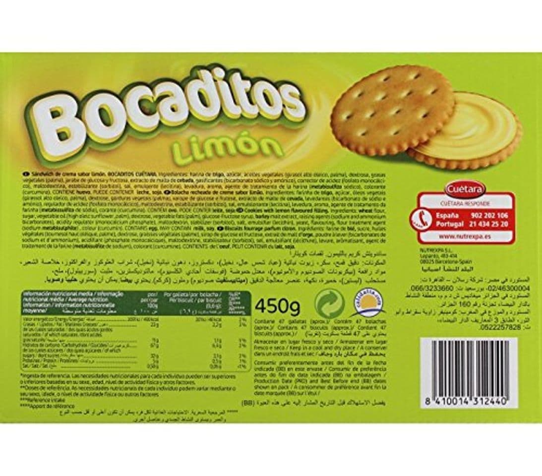 Producto Bocaditos de Limon Cuétara 450gr