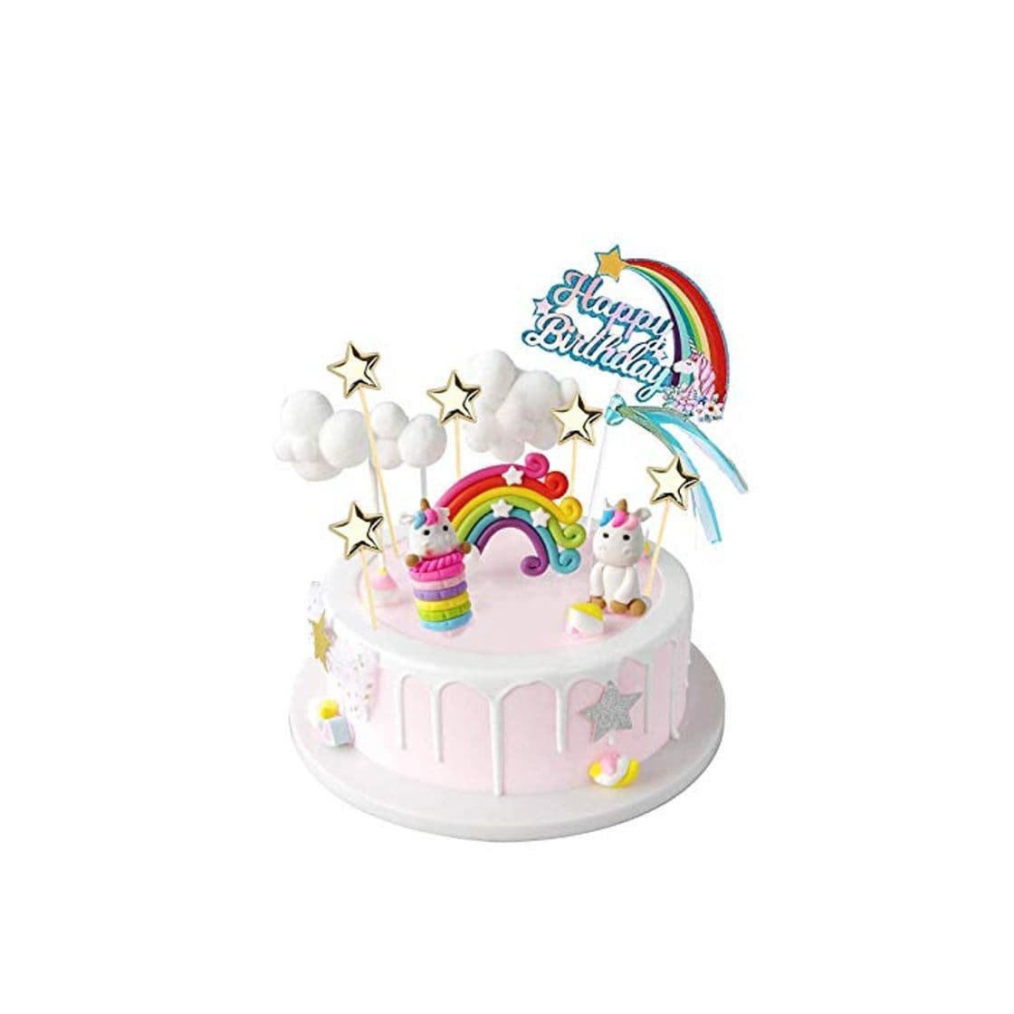 Producto YZCX Decoración para Tarta Unicornio Cake Topper Decoraciones de Pasteles Cumpleaños Fiesta