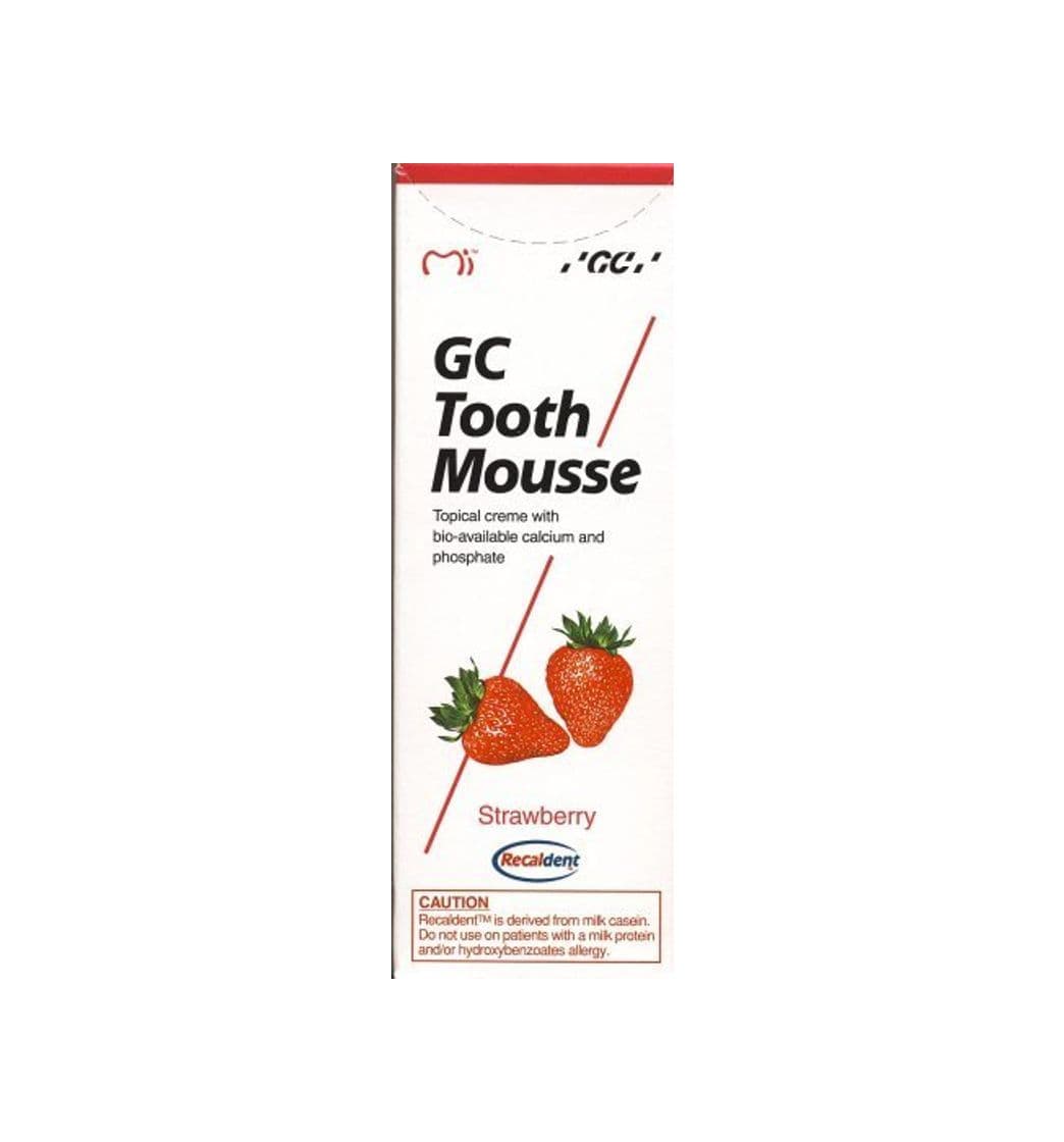 Producto Gc Tooth Mousse Protección Diente Crema Fresa, 1-Pack