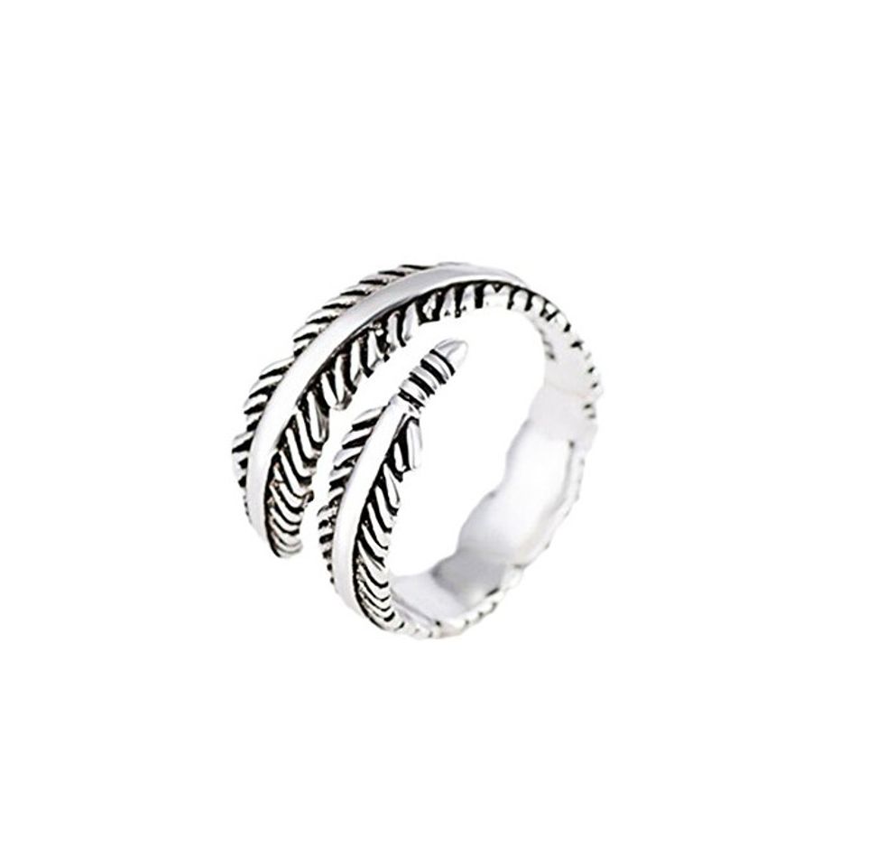 Producto Hosaire Anillos de Plata de Pluma Estilo de la Unisex de Apertura