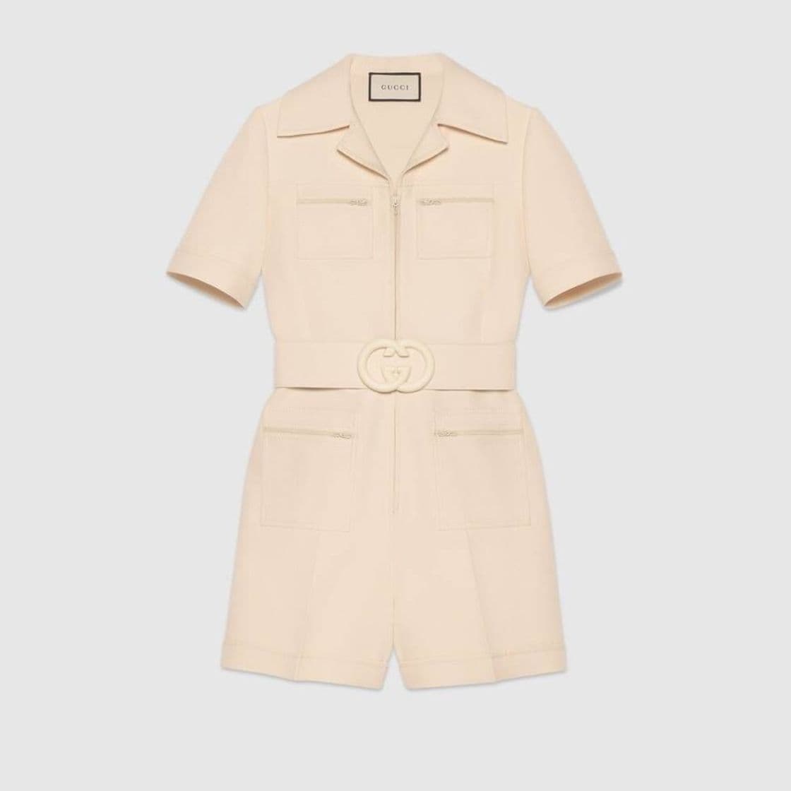 Producto Gucci Wool silk short belted jumpsuit