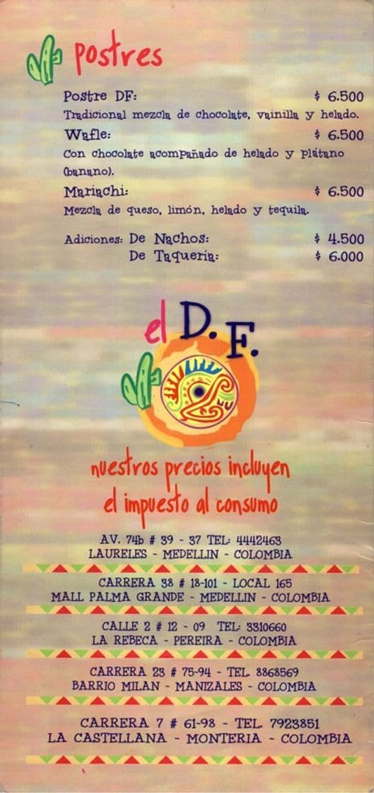 Restaurants El DF Comida Mexicana Laureles