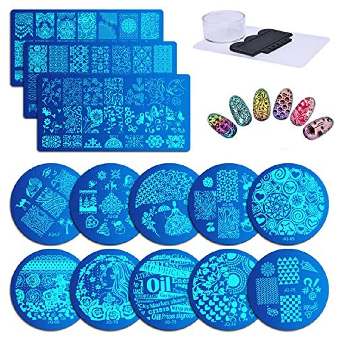 Producto Biutee Stamping Nail Art de Acero Inoxidable con 13 Placas