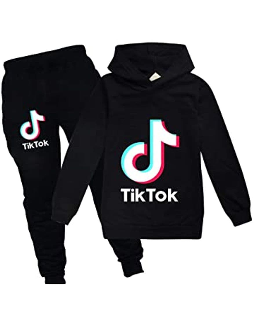 Moda Sudadera para niña TIK Tok con capucha para deportes al aire libre,