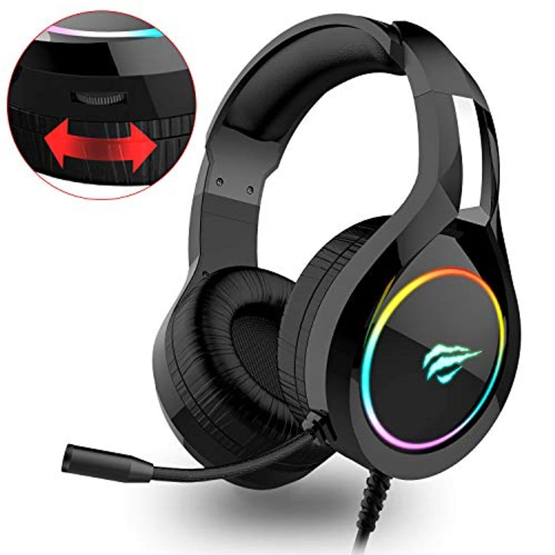 Electronic Auriculares Gaming PS4 HAVIT Iluminación RGB Cascos Gaming sonido envolvente