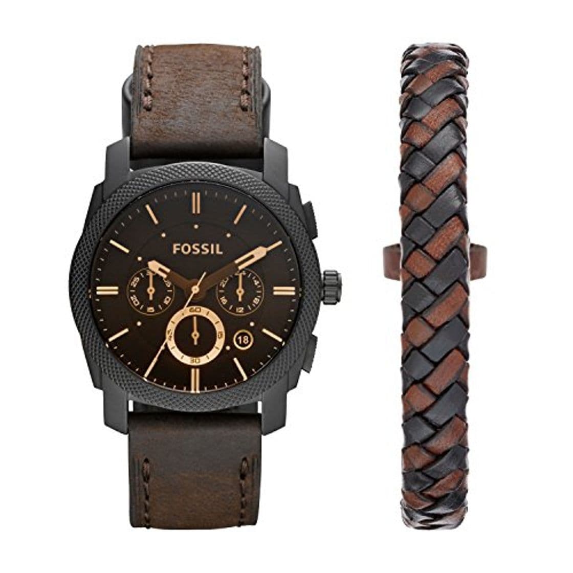 Producto Fossil Reloj Cronógrafo para Hombre de Cuarzo con Correa en Cuero FS5251SET