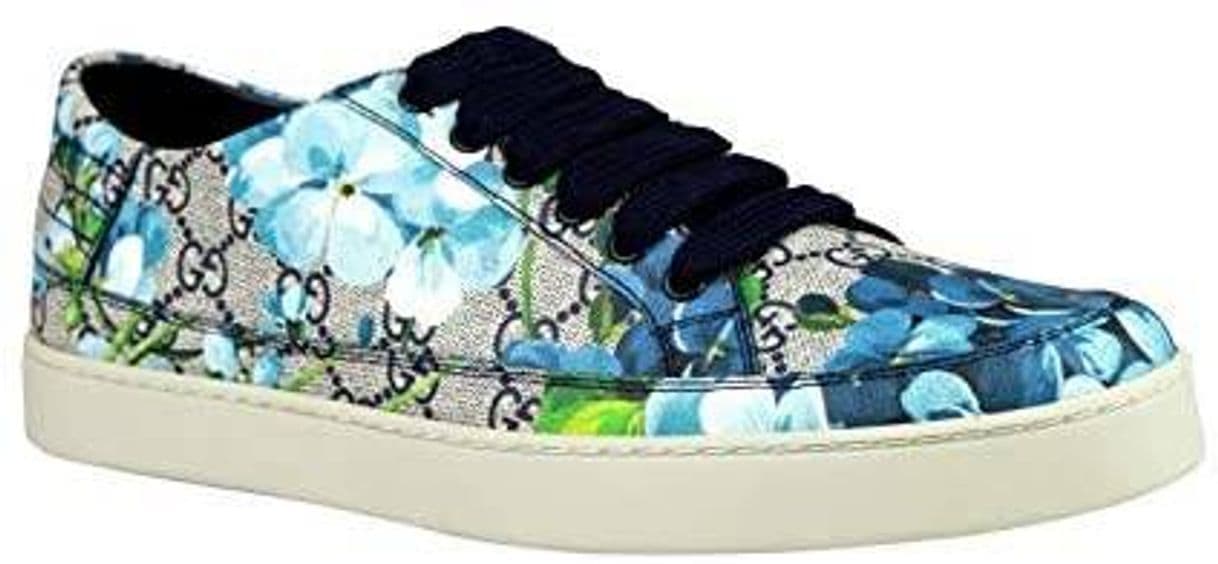 Fashion Gucci Zapatos de lona para hombre con estampado floral azul 